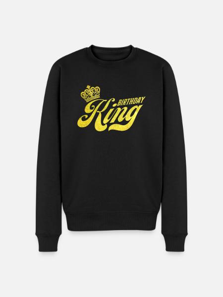 Brithday King - Men's Premium Organic Jumper - black