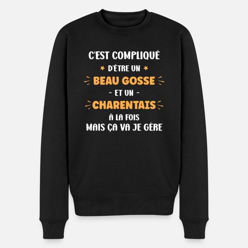 Beau gosse charentais - Pull Premium bio Homme - noir