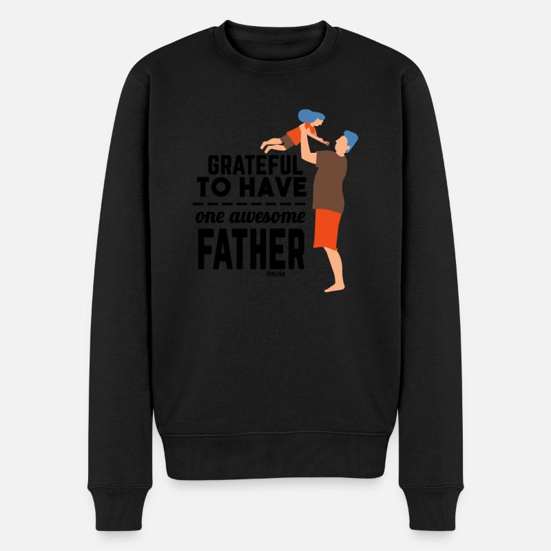Vatertagsgeschenk für einen tollen Papa - Männer Premium Bio Pullover - Schwarz