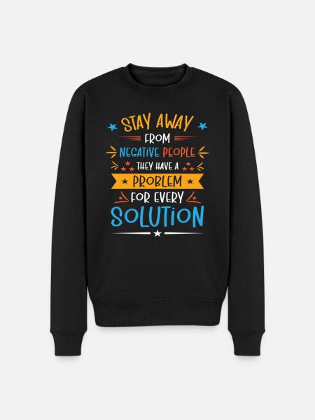 Solution Critical Thinkers Positive Motivation - Men's Premium Organic Jumper - black