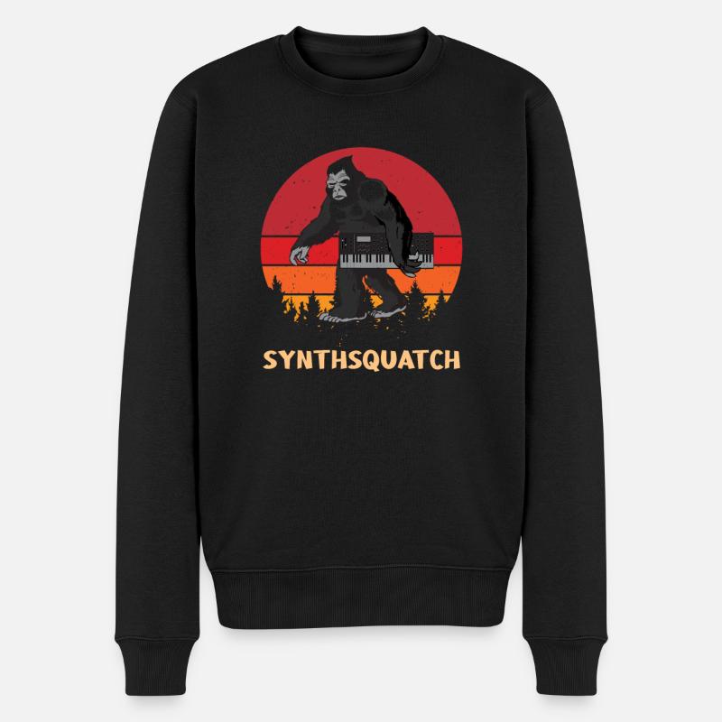 Sasquatch Synthétiseur DJ Clavier Synthsquatch - Pull Premium bio Homme - noir
