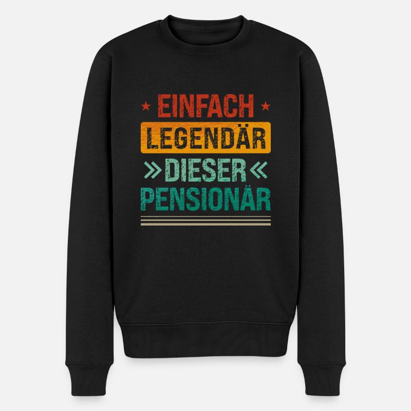 Einfach Legendär Dieser Pensionär Rentner - Männer Premium Bio Pullover - Schwarz