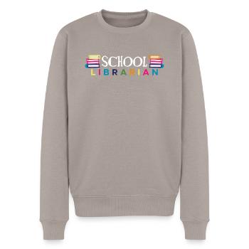 Cadeau de chemise de bibliothécaire scolaire - Pull Premium bio Homme - taupe - Devant - Nico (187cm)