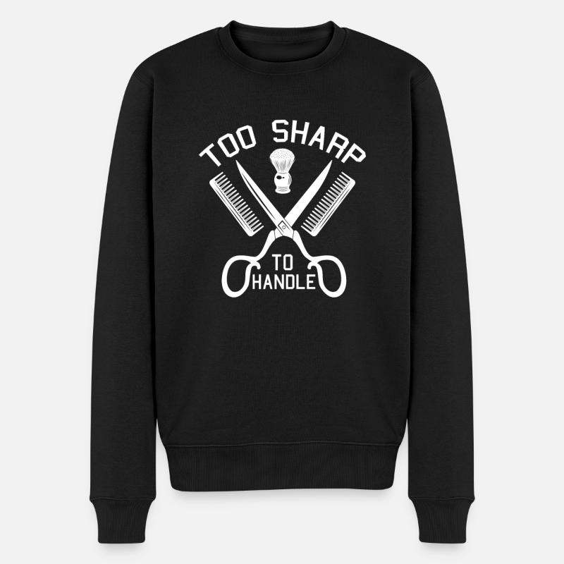 Friseur Hairstylist Friseur - Männer Premium Bio Pullover - Schwarz