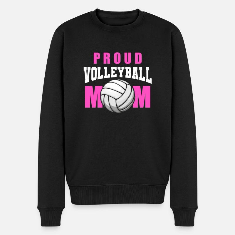 Volleyball Volleyballer Volleyball Mama - Männer Premium Bio Pullover - Schwarz