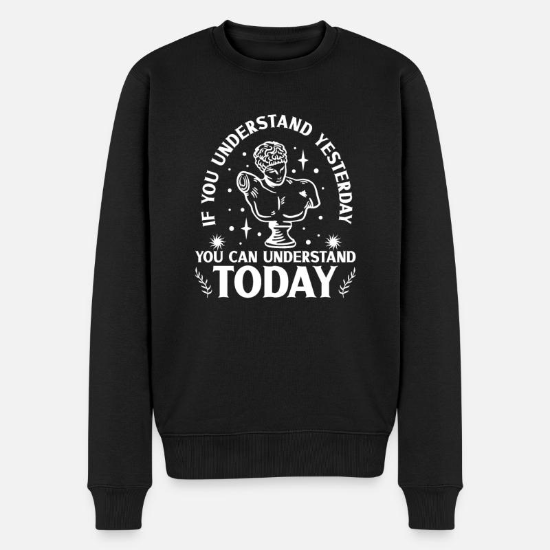 Geschichtshistoriker Geschichtsinteressierter - Männer Premium Bio Pullover - Schwarz