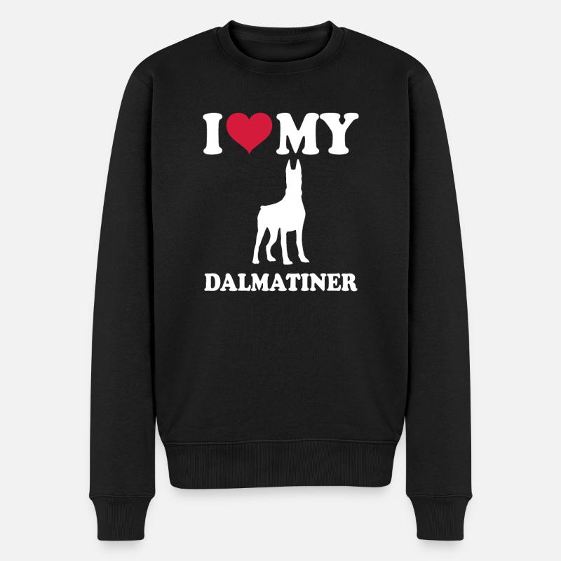 Dobermann Hund Dog Hundehalter - Männer Premium Bio Pullover - Schwarz