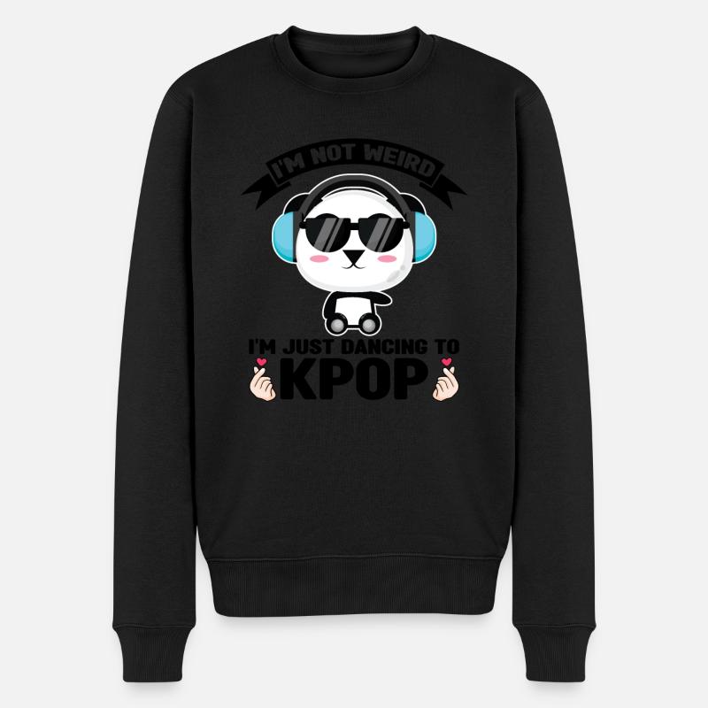 Kpop merch kpop panda Panda-Liebhaber Geschenk - Männer Premium Bio Pullover - Schwarz