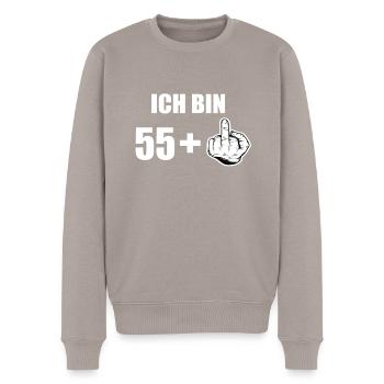 56 Geburtstag - Männer Premium Bio Pullover - Taupe - Vorne - Nico (187cm)