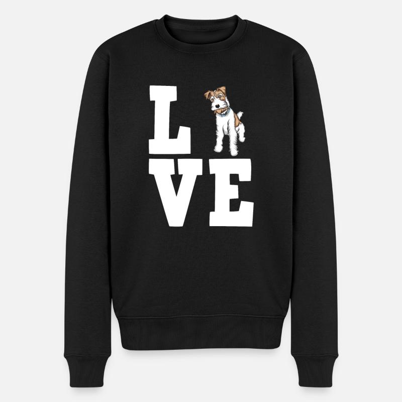 Fox Terrier Dog Dog Propriétaire de chien - Pull Premium bio Homme - noir