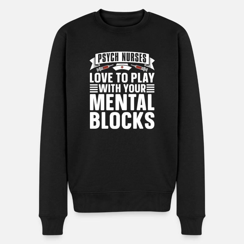 Krankenschwester - Männer Premium Bio Pullover - Schwarz