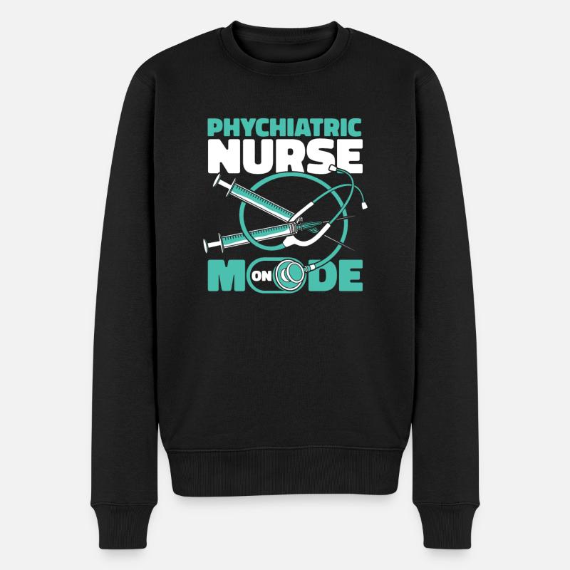 Krankenschwester - Männer Premium Bio Pullover - Schwarz