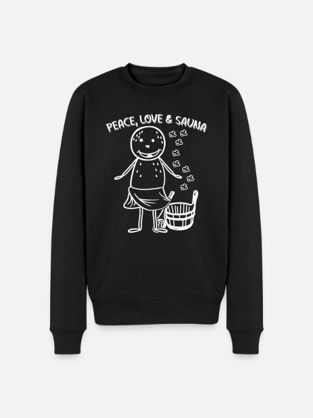 Saunieren Sauna - Men's Premium Organic Jumper - black