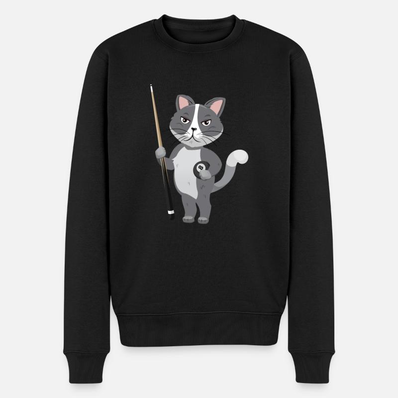 Snooker Pool Billard - Männer Premium Bio Pullover - Schwarz
