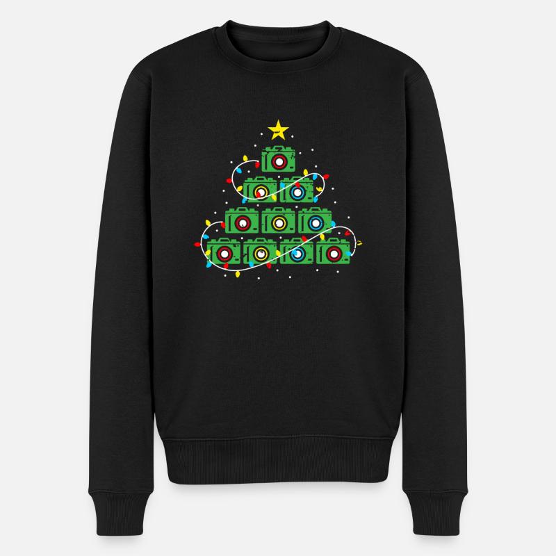 Ugly Christmas Weihnachten Weihnachtsbaum - Männer Premium Bio Pullover - Schwarz