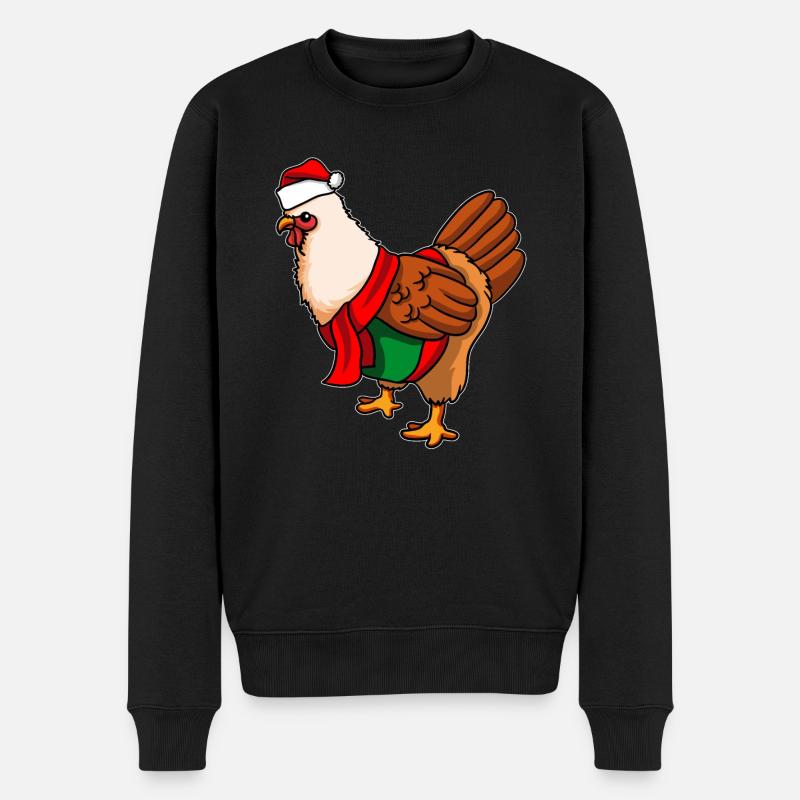 Poulet Père Noël Poulets - Pull Premium bio Homme - noir