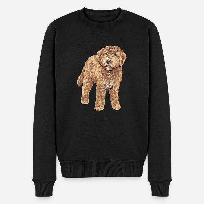 Goldendoodle Hund Geschenk - Männer Premium Bio Pullover - Schwarz