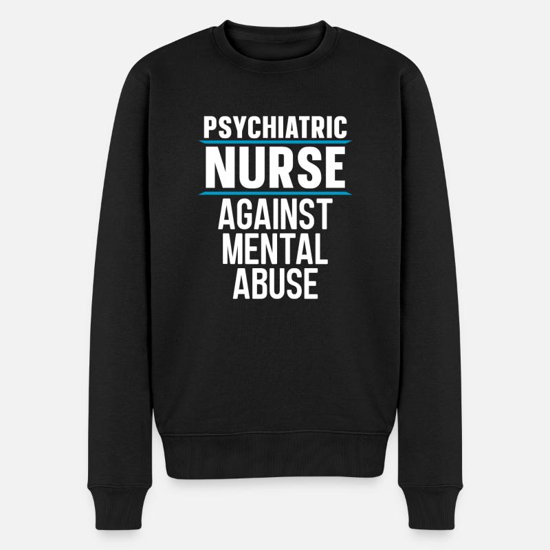 Krankenschwester - Männer Premium Bio Pullover - Schwarz