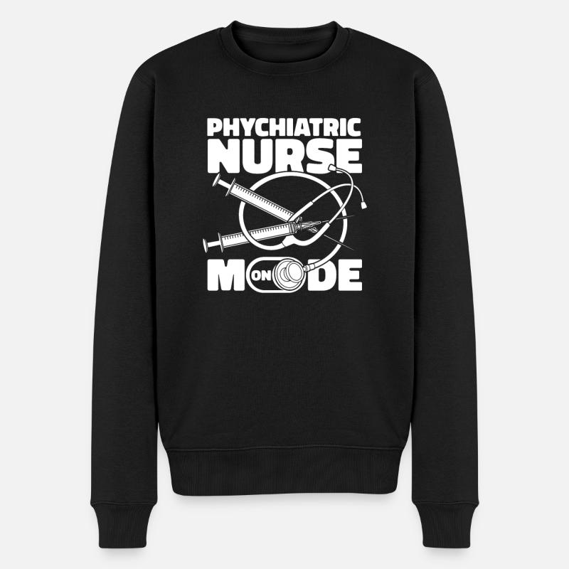 Krankenschwester - Männer Premium Bio Pullover - Schwarz
