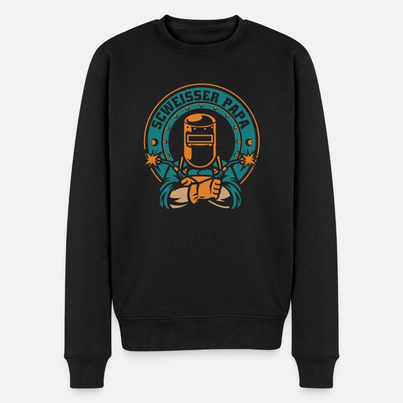Schmied Metallbauer Schlosser - Männer Premium Bio Pullover - Schwarz