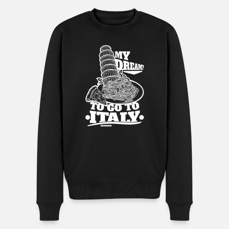 Italie - Pull Premium bio Homme - noir