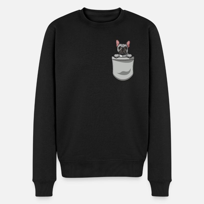 Français Propriétaire de chien bouledogue - Pull Premium bio Homme - noir