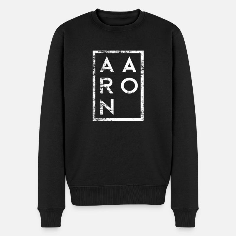 Aaron Minimalisme - Pull Premium bio Homme - noir