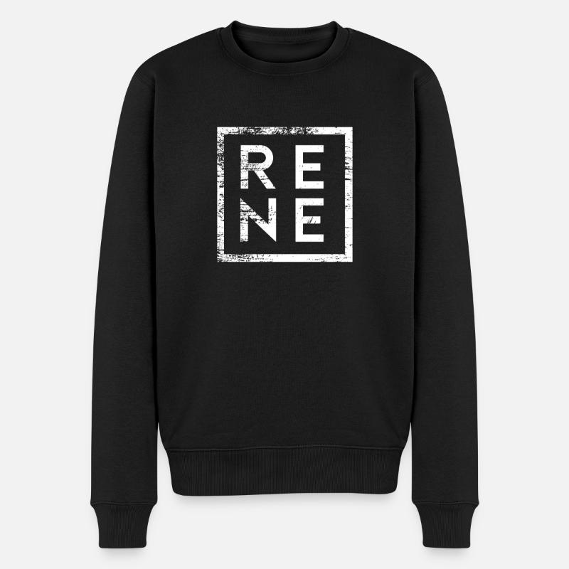 René Minimalisme - Pull Premium bio Homme - noir