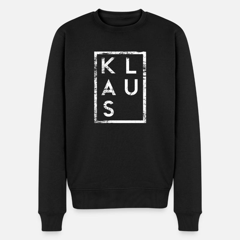 Klaus Minimalisme - Pull Premium bio Homme - noir