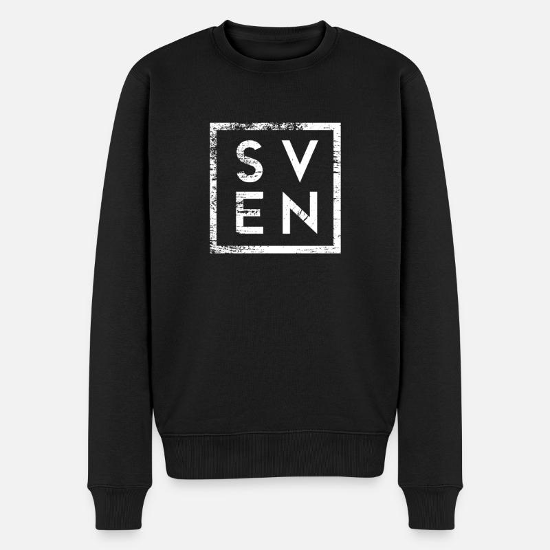 Minimalisme Sven - Pull Premium bio Homme - noir