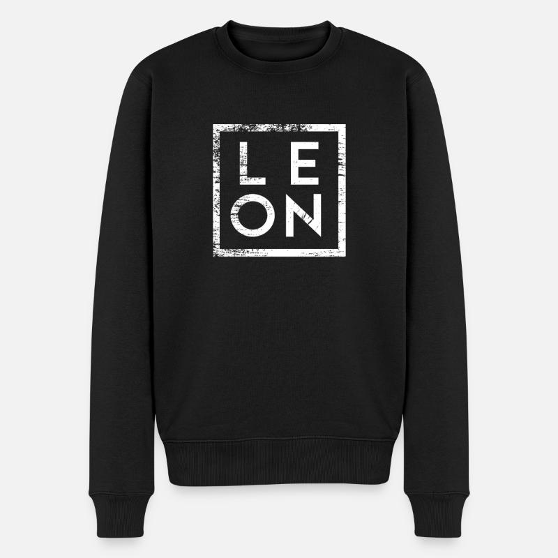Léon Minimalisme - Pull Premium bio Homme - noir