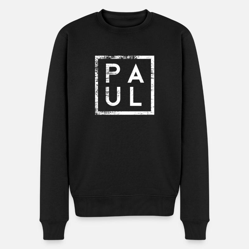 Paul Minimalisme - Pull Premium bio Homme - noir