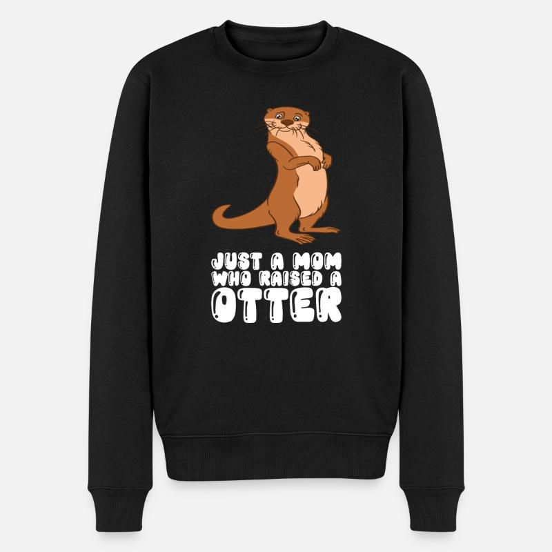 Petits jeux de mots sur les loutres et blagues sur les loutres - Pull Premium bio Homme - noir