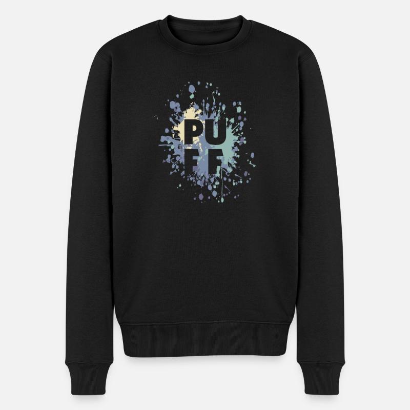 Des éclaboussures de peinture - Pull Premium bio Homme - noir