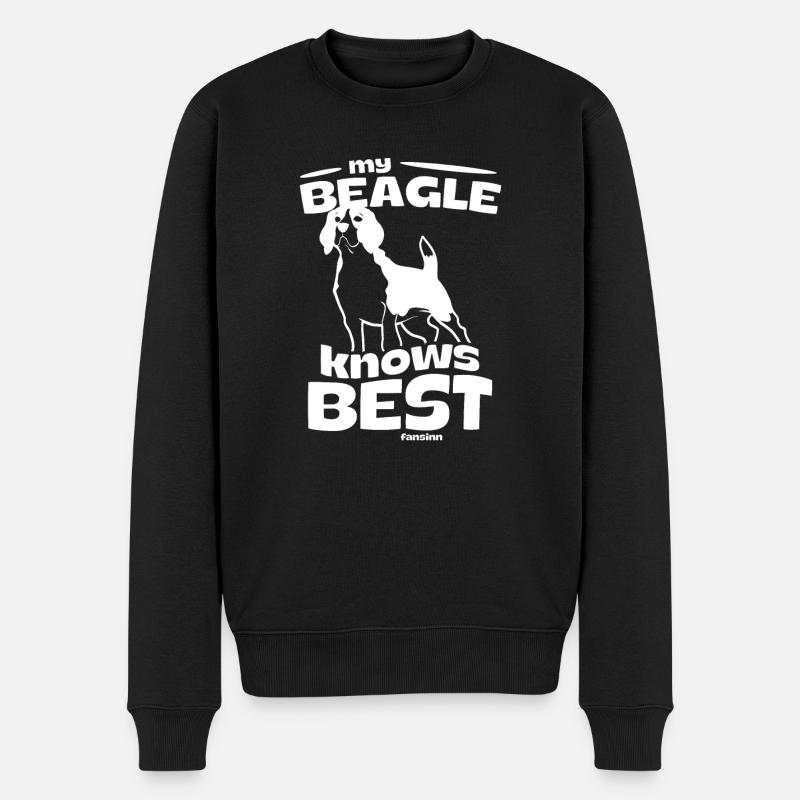 Beagle - Männer Premium Bio Pullover - Schwarz