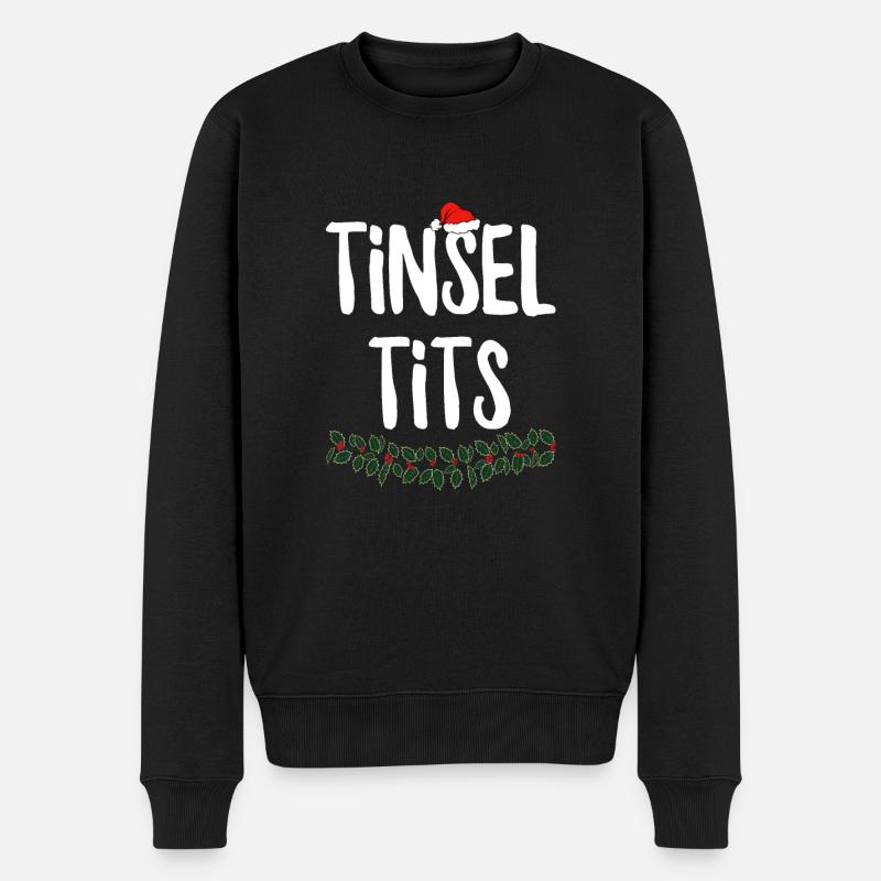 Lametta-Titten - Männer Premium Bio Pullover - Schwarz