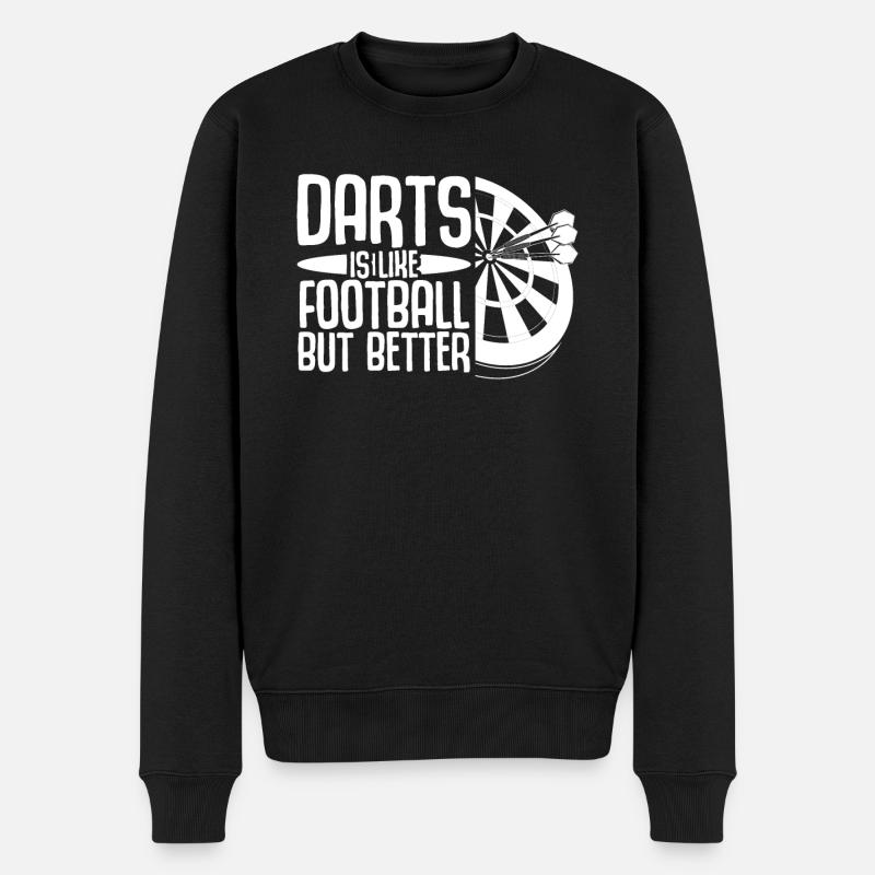 Darts Dartboard Dart - Männer Premium Bio Pullover - Schwarz