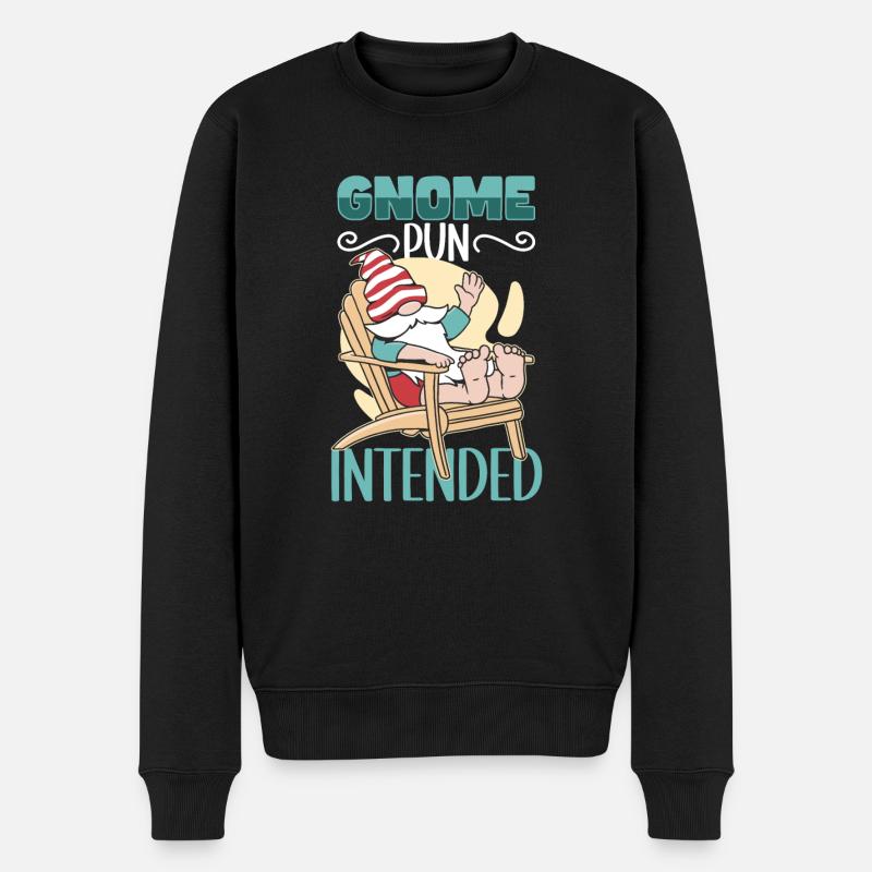 Gartenzwerge Gnome Lover Funny Gnome Gardening - Männer Premium Bio Pullover - Schwarz