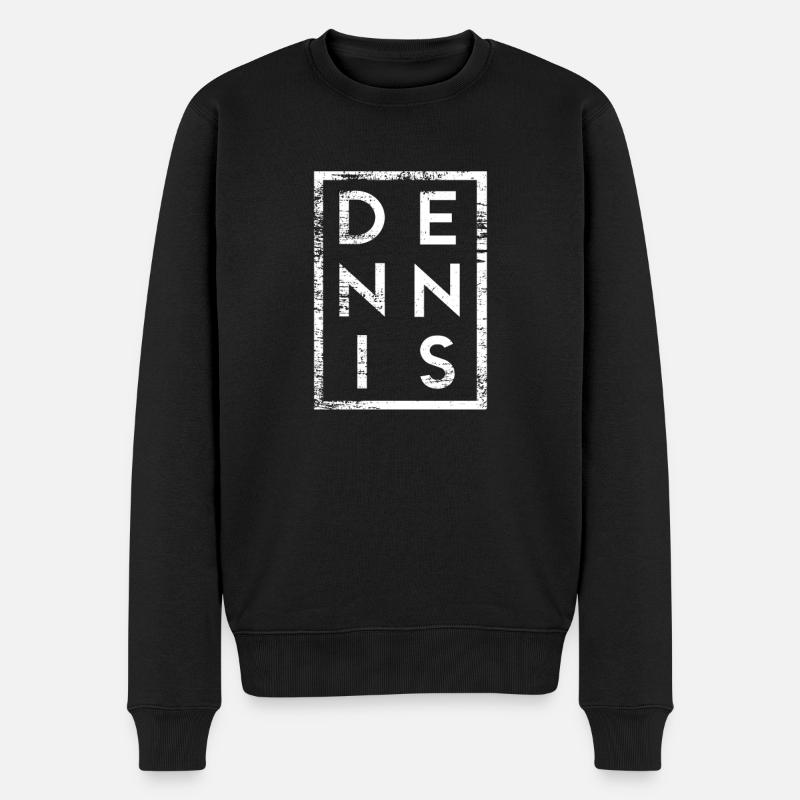 Dennis Minimalisme - Pull Premium bio Homme - noir