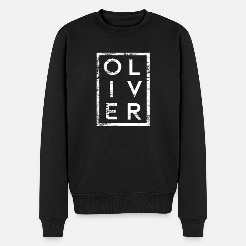 Oliver Minimalisme - Pull Premium bio Homme - noir