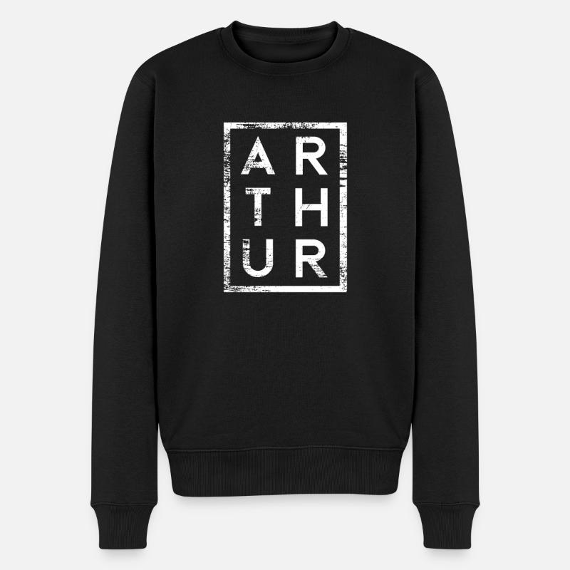 Arthur Minimalisme - Pull Premium bio Homme - noir