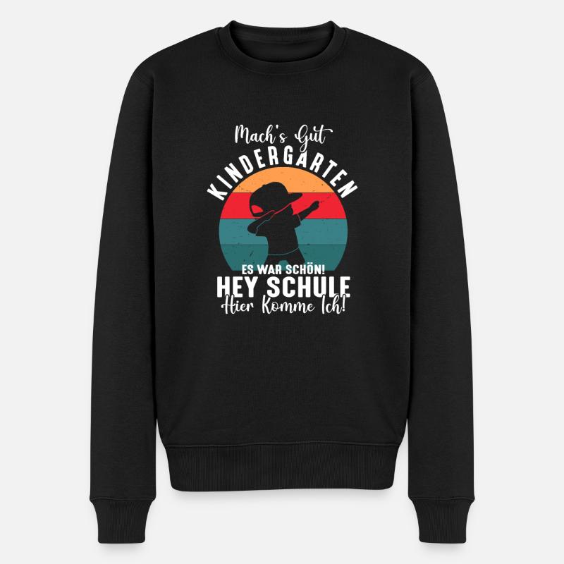 Machs gut Kindergarten Schule Ich Komme Dabbing - Männer Premium Bio Pullover - Schwarz