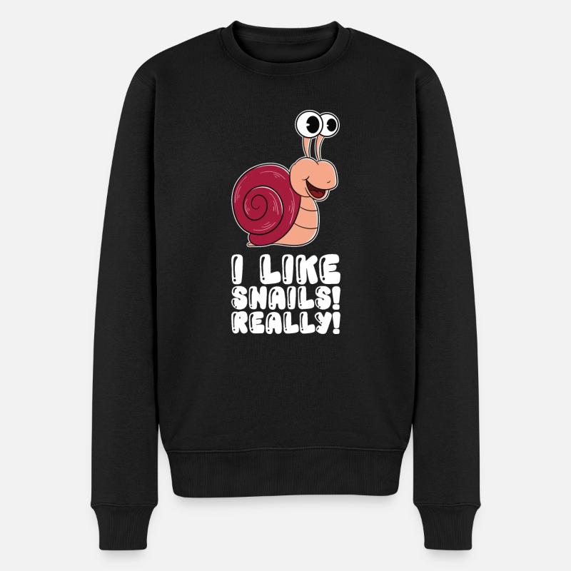 J’aime beaucoup les escargots - Pull Premium bio Homme - noir