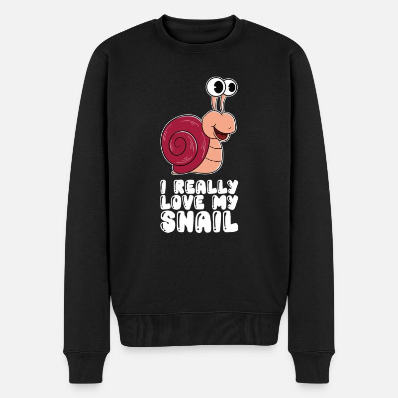 J’aime vraiment mon escargot - Pull Premium bio Homme - noir