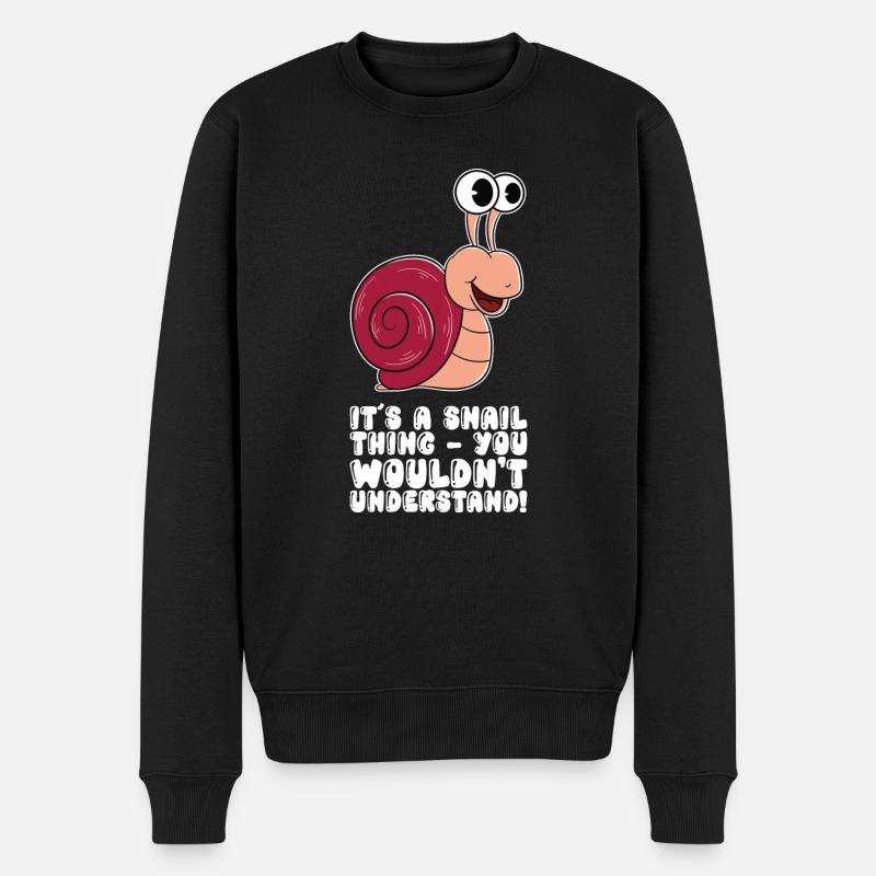 C’est un truc d’escargot - Pull Premium bio Homme - noir