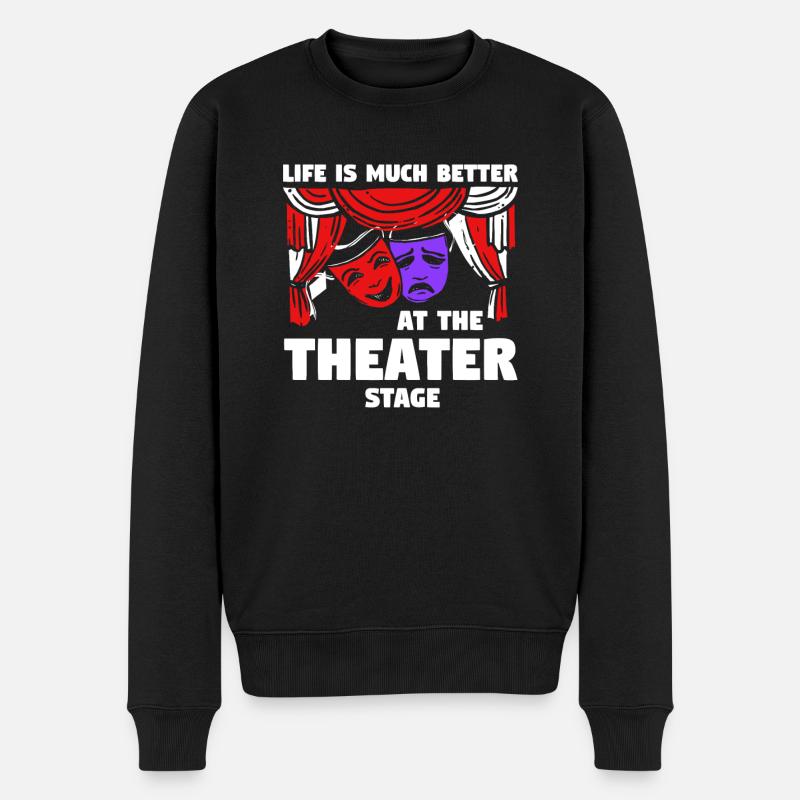 Theater Broadway-Musical Geschenk - Männer Premium Bio Pullover - Schwarz