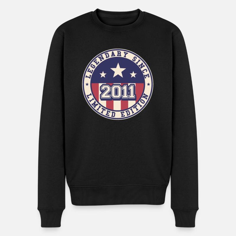 Legendary Since 2011 12. Geburtstag - Männer Premium Bio Pullover - Schwarz
