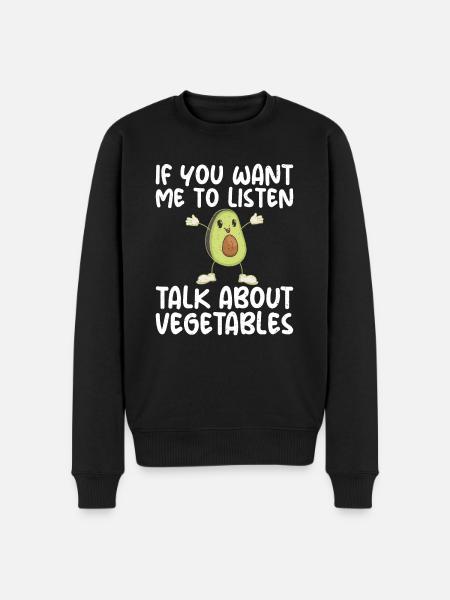 Vegetable Lover Vegetarian Gifts - Men's Premium Organic Jumper - black