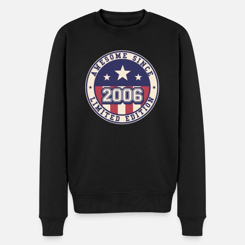 Awesome Since 2006 17. Geburtstag - Männer Premium Bio Pullover - Schwarz