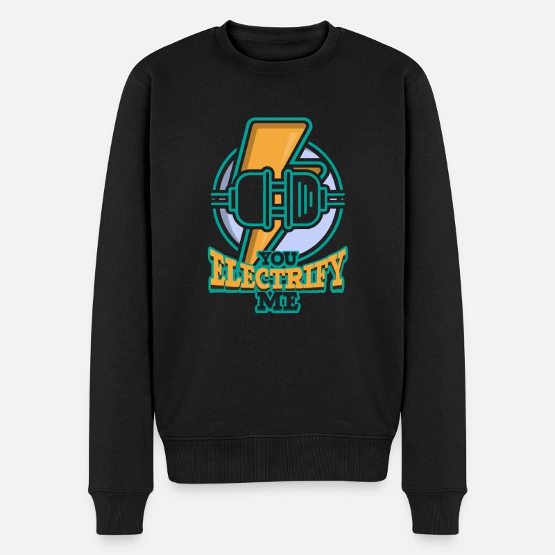 Electrician Electrical Engineer Lineman Electrical - Men's Premium Organic Jumper - black